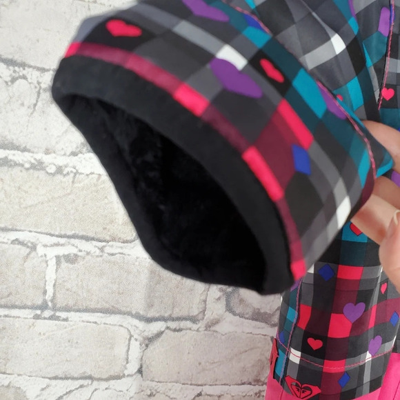 Roxy Sweet Pea One Piece Snowsuit Size  9M NWT Pink Plaid - Picture 9 of 16